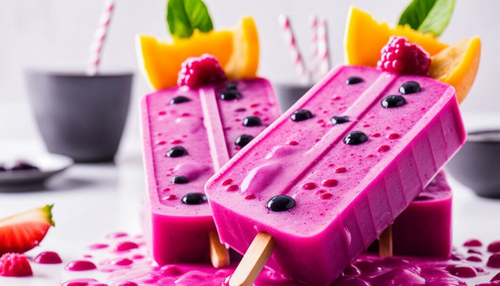 pitaya smoothie popsicles